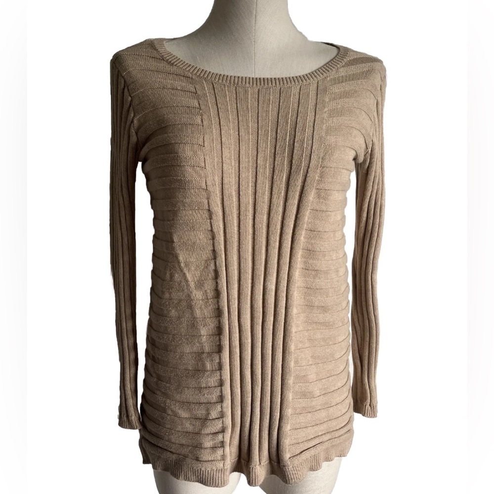 Lands End Ribbed Crew Neck Sweater Small Petite